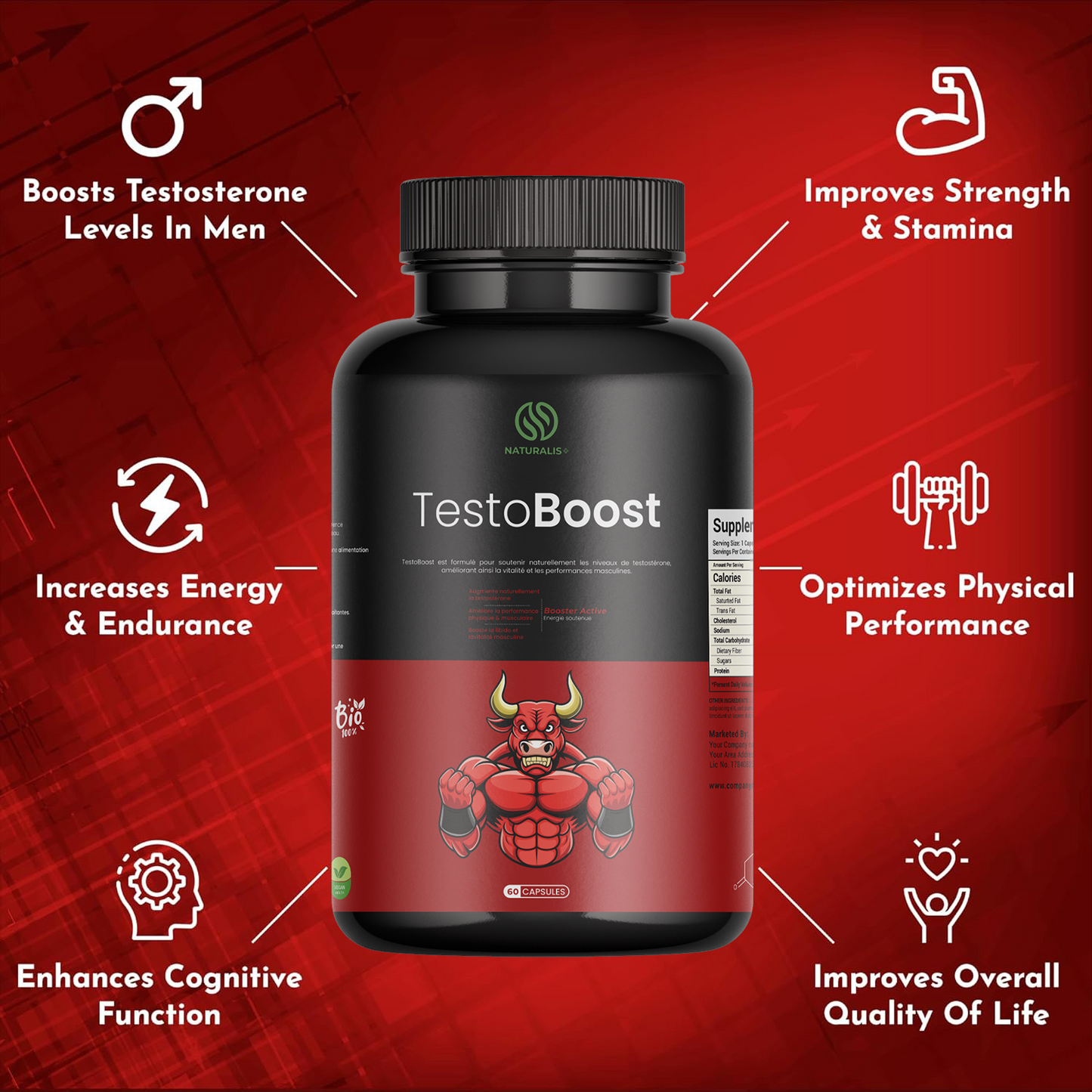 TestoBoost – Déchaînez Votre Puissance Masculine Naturelle ! 💪🔴